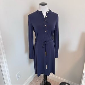 Calvin Klein Long Sleeve Toe Waist Dress with Pretty Tassel Chain Detail Size 6